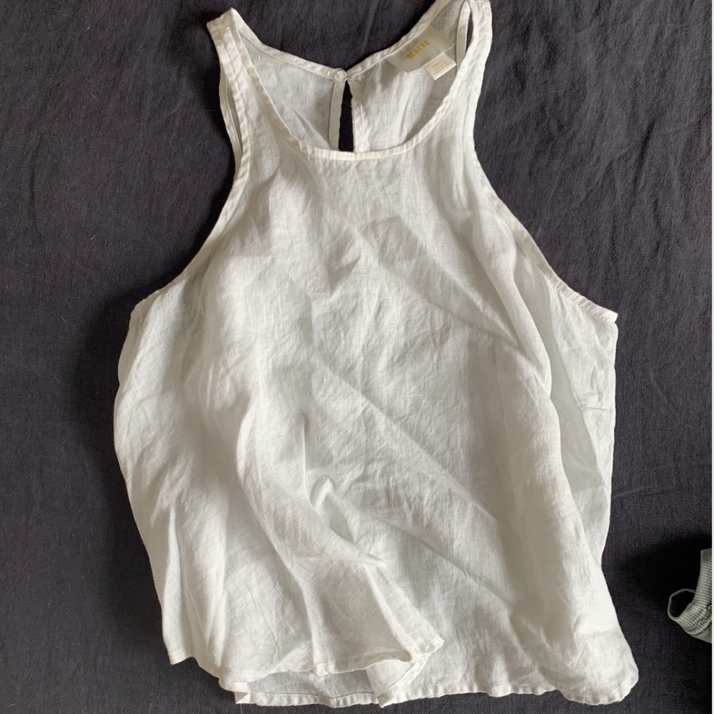 Maeve Linen Tank Top - Size S